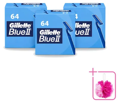 Produktbild von 3 x Gillette Blue II Wegwerpscheermesjes - Sparpackung - 3 Stücke