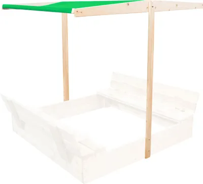 Image de Aga Toit pour bac à sable pour enfants 120x120 cm Vert