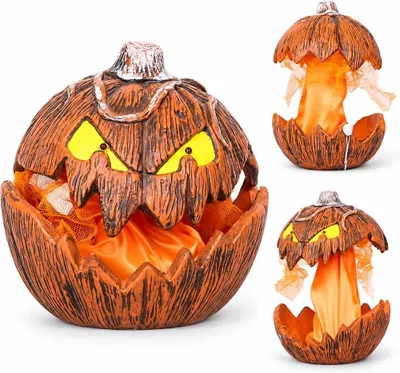 Productafbeelding van Pompoen Halloween animatronic hoofd decoratie - Halloween decoratie pompoen gourdo animatronic - Tuinfeestje