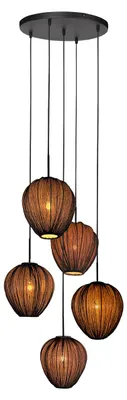 Immagine prodotto di Mexlite - lampada a sospensione - HaloSwap - nero - lino - Ø 40cm - E27 - 4282ZW