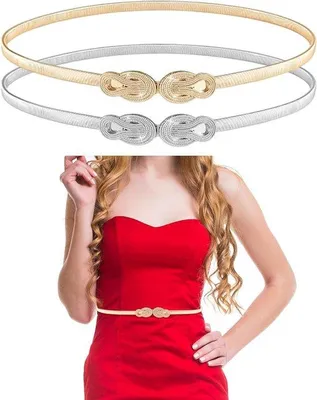 Produktbild von Schmale Metall-Damen-Gürtel mit Strass für Kleid und Jeans