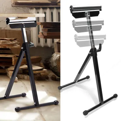 Image de Supports de roulement ISOISL, réglables de 68,2 à 108 cm, roulement de support de 29,5 cm, supports en acier A3 pliables, 60 kg par pièce