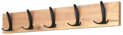Produktbild von FURNITECO Wandgarderobe Flur 5 Haken Eiche Gold