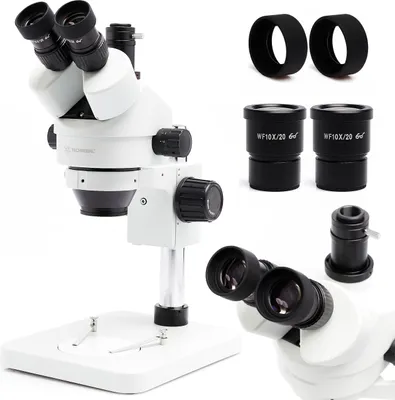 Obrázok produktu pre Trinokulárny stereomikroskop 7-45x 10HT (biely) SZM7045T-B1
