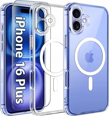 Produktbild von Verstärkte Hülle für iPhone 16 Plus für MAGSAFE ANTI SHOCK CASE + Glas 9H