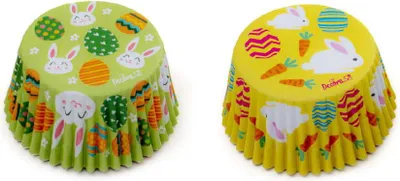 Image de Moules à muffins en papier 36 pièces Lapin de Pâques, œufs et carotte