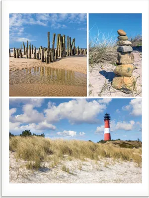 Produktbild von ARTland Glasbild Träume vom Meer: Strandleben auf Sylt Größe: 45x60 cm