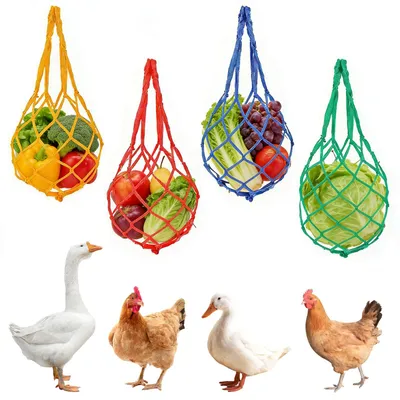 Hänge-Futternetz für Hühner, 4er-Set, 57 cm, Polypropylen
