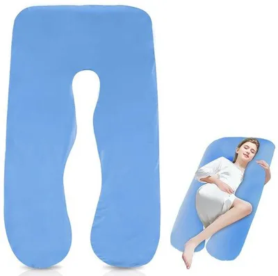 Image de Coussin de grossesse Unyqoos® en forme de J – tissu velours doux et cristallin, housse amovible et lavable, soutien pour le ventre et le dos, idéal pour les femmes enceintes, les sportifs et pour la rééducation