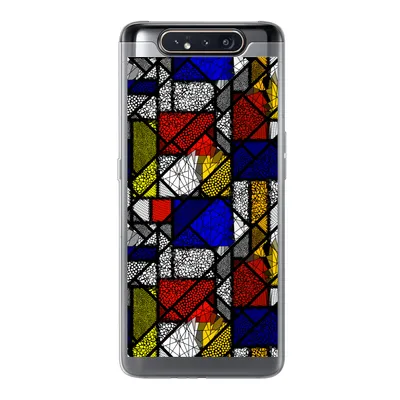 Produktbild von MuchoWow® Handyhülle Schutzhülle Hülle für Samsung Galaxy A80 Mondrian - Glasmalerei - Alte Meister - Kunstwerk - Abstrakt - Malerei Silikon Softcase Handy Hülle - Schutzdeckel