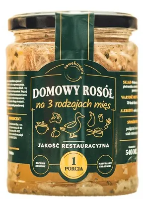 Zdjęcie produktu dla Domowy rosół na 3 rodzajach mięs 540 ml Zawekowani
