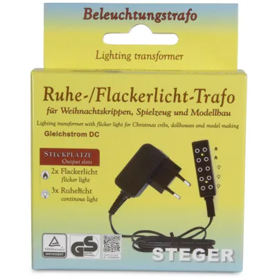 Produktbild von Riffelmacher Ruhe / Flackerlicht Trafo 78529 | für 3.5-4.5V Birnchen/3.5V LED Lämpchen