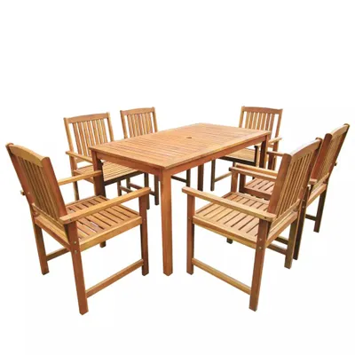 Immagine prodotto di vidaXL set da pranzo da giardino 7 pezzi in legno massiccio di acacia