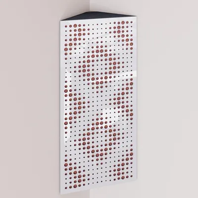 Produktbild von 2er-Pack – Schmale akustische Eck-Bassfalle mit Samtstoff | 50x23x10 cm |Reflexion - Schalldämmung | [REBAT - Weißer Kunststoff |Rosa]