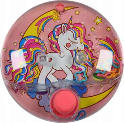 Produktbild von Wasser Geduldspiel Einhorn - Magisches Wurfringspiel für Kinder Mitgebsel Party