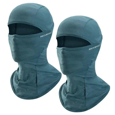 Obrázok produktu pre ROCKBROS, sada 2 kusov, vetruodolná kukla, priedušná, ľahká, s UV ochranou, vhodná na motocykel, bicykel, lyžovanie, outdoorové aktivity, zelená farba