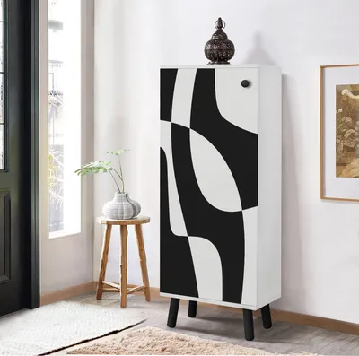Immagine prodotto di Skye Decor, Vegas - SB 960, scarpiera, bianco, pannelli truciolari rivestiti al 100% in melamina, 50 x 38 x 135 cm