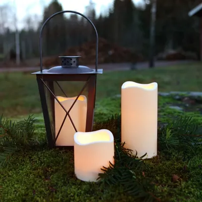 Produktbild von Best Season LED-Leuchtkerze aus Kunststoff, flackernd ca.11,5 x 7,5 cm,Timer, batteriebetr.,amber, outd., 067-28