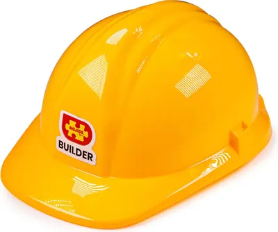 Produktbild von Bigjigs Kinder Bauhelm Gelb, verstellbarer Innengurt, 25,8x11,8x19,5cm, für Rollenspiele, ab 3 Jahren