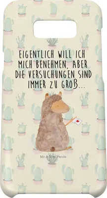 Produktbild von Mr. & Mrs. Panda Samsung Galaxy S8 plus Handyhülle  Alpaka Fahne - Kaktus Grün - Geschenk, Alpakas, Liebe, Handy Case, Cover, Lama, Lamas, Hülle