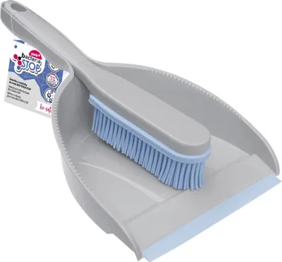 Obrázek produktu pro Odpadkový koš s gumovým kartáčem a kartáčem s gumovými štětinami - YORK - BACTERIA STOP - ČISTÝ DŮM