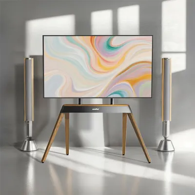 Immagine prodotto di WISFOR Supporto TV Supporto TV per monitor LCD LED da 40" a 86", regolabile in altezza, VESA max 600x400mm, fino a 50kg