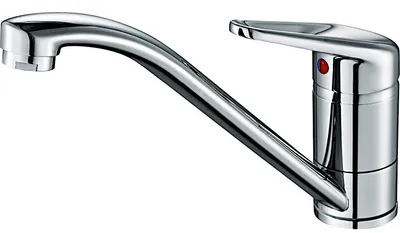 Produktbild von FRANKE NIEDERDRUCK Armatur NOVARA-PLUS in CHROM mit schwenkbarem Festauslauf / Einhebelmischer