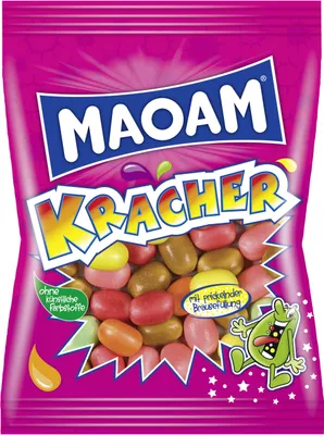 Produktbild von Maoam Kracher fruchtige Kaubonbons mit Brausepulverfüllung 200g