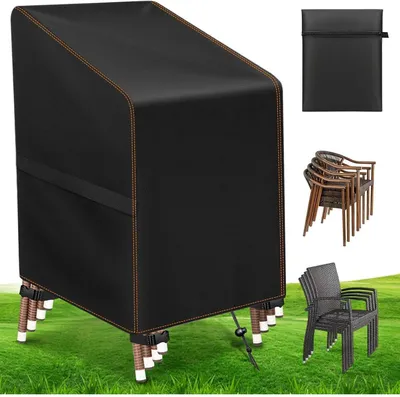 Zdjęcie produktu dla Pokrowiec ochronny na krzesła ogrodowe 420D tkanina Oxford Wodoodporny i odporny na zimę 65x65x75/120cm