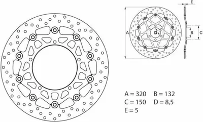 Produktbild von Brembo 78b40871 Bremsscheibe Silber  Silber One Size
