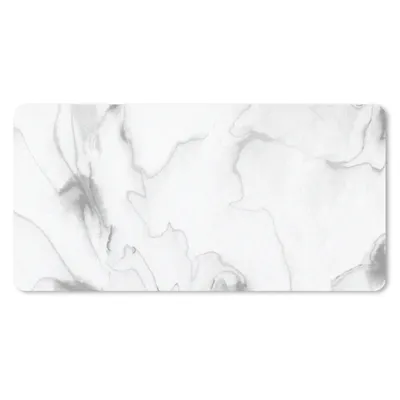 Produktbild von MuchoWow® Schreibtischunterlage Marmor - Grau - Weiß - Abstrakt - Marmoroptik 80x40 cm - XXL Mauspad - Gaming Mauspad