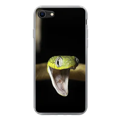 Produktbild von MuchoWow® Handyhülle Schutzhülle Hülle für iPhone 8 Schlange - Tier - Schwarz Silikon Softcase Handy Hülle - Schutzhaube