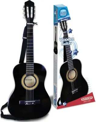 Zdjęcie produktu dla Hiszpaska gitara drewniana czarna 92 cm