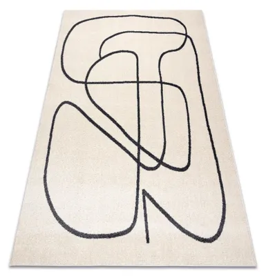 Image de Tapis FUSION 8297 crème / gris foncé - Lignes, moderne, abstrait beige 160x220 cm