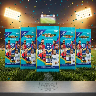Produktbild von Panini FIFA 365 Adrenalyn XL 2026/2027 – 5 Boosterpacks mit 30 Fußball-Sammelkarten