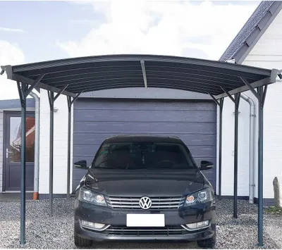 Produktbild von HOME DELUXE - Design Carport - FALO, Anthrazit - Maße: 505 x 300 x 226 / 240 cm - inkl. Montagematerial I Autoüberdachung Garage Unterstand