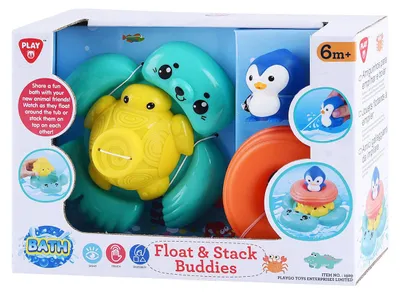 Produktbild von Playgo Badespielzeug: Stapelbare und schwimmende Meerestiere – 4-teilig