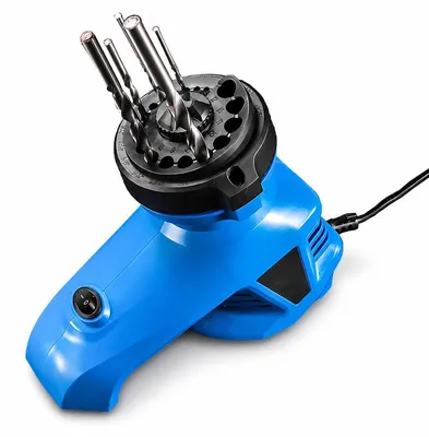 Produktbild von Elektrischer Bohrerschärfer – 130° Winkel, für 1/8" bis 15/32" Bohrer – Ein-Knopf-Bedienung, rutschfester Standfuß – für alle HSS- und Hartmetallbohrer