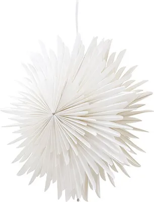 Zdjęcie produktu dla Sälen gwiazda bożonarodzeniowa z światłem papier Ø35 cm wisząca biała.