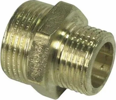 Produktbild von Messing Reduziernippel 1" auf 1/2", L: 30,5 mm