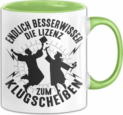 Produktbild von Bachelor Tasse Master Studium Endlich Besserwisser Geschenk (Grün)