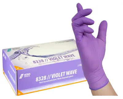 Obrázek produktu pro NITRAS® 8328 NITRAS® unisex Einmalhandschuhe VIOLET WAVE lila Größe M 100 St.