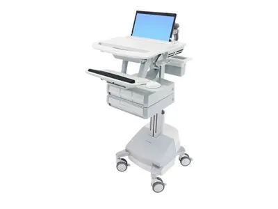 Produktbild von ERGOTRON StyleView Laptop-Wagen SLA-Antrieb 4 Schublade 3x1+1 bis 43,9cm 17,3Zoll 9,5kg.Anhebung 51cm 66Ah Power System 2x33Ah 12V