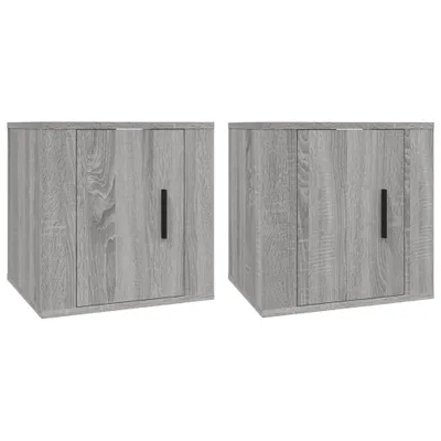 Produktbild von vidaXL TV-Wandschränke 2 Stk. Grau Sonoma 40x34,5x40 cm