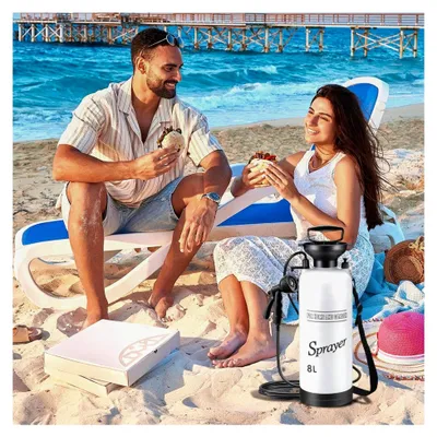 Produktbild von Campingdusche Pumpe, manuelle Outdoor Campingdusche, Zubehör für Haustierbad und Pflanzenbewässerung sowie Innen- und Außenreinigung für Wandern und Reisen