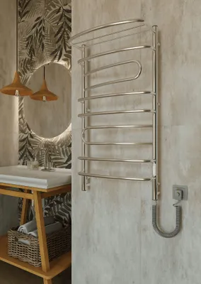 Produktbild von ELNA Badheizkörper mit 2 Klapparmen  Elektrisch Heizkörper Edelstahl 170W 100x53 cm mit Thermostat chrome
