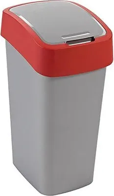 A studio shot of a trash can.