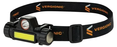 Obrázek produktu pro Vergionic 2333 Čelovka LED + COB, 100lm + 180lm, 6500K, 4 v 1 černá