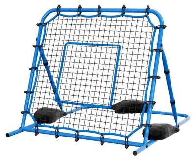 Image de Filet de rebond pour football, but de football avec angle réglable pour l'entraînement au contrôle et aux passes, structure en fer robuste et filet en polyéthylène, équipement de formation au tir facile à installer, idéal pour les adolescents et les adultes, dimensions : 1080 x 1090 mm