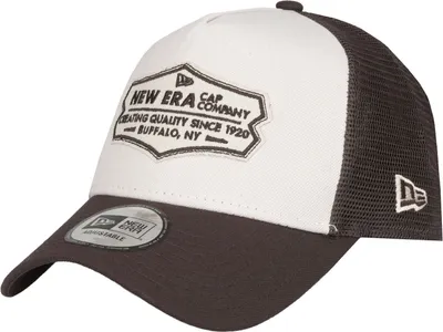 Produktbild von New Era Adjustable Trucker Cap - RETRO PATCH braun / beige